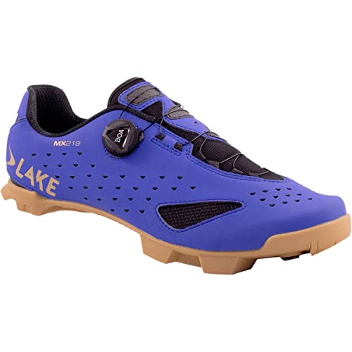 Lake Mx219 Cycling Shoe - Men's Strong Blue/Gold, 45.02