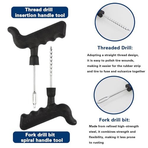 Image of Tire Repair Nail Vacuum Tire Repair Kits Tire Screws Plug Fast Tool Self-Service Suitable for Car Motorcycle Jeep Tire Puncture Repair (50Pcs)