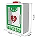Medical Universal AED Defibrillator Wall Cabinet with Key and Alarm, Cardiac Defibrillation Alarm Box for Home, Schools, Clubs,First Aid Case