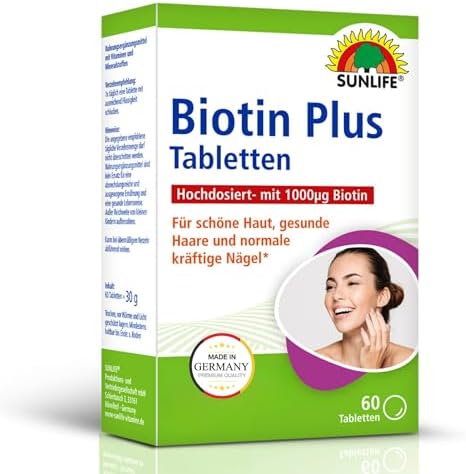 SUNLIFE Biotin Plus 1000 Tabletten - 1 x 60 Stück - Biotin hochdo...