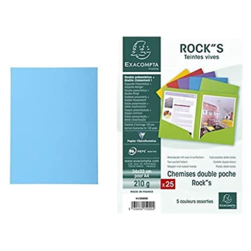 Chemises 24x32 cm Exacompta pour trier vos dossiers à la maison
