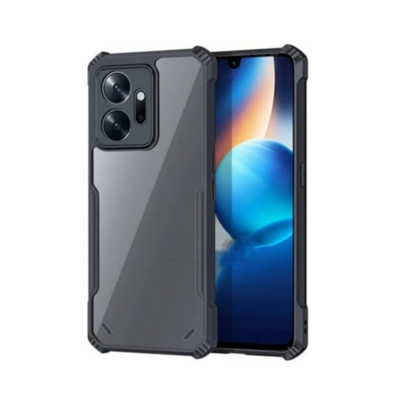 OneLike Shockproof Transparent Premium Hard PC + TPU Bumper Protective Camera Protection Ultra Slim Case Cover for Honor X7a - (Black) (B0CJRQJWD4) Amazon Price History, Amazon Price Tracker