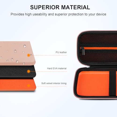 Elonbo Tragetasche für Texas Instruments TI-84 Plus CE/TI-84 Plus/TI-83 Plus CE/Casio fx-9750GII/ TI-Nspire CX II CAS/CX II/CX/CX CASFarbgrafik-Rechner, Rose Gold