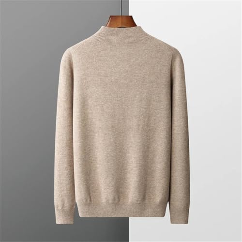 Men 100% Merino Wool O-Neck Thickened Knit Pullover Cashmere Sweater Autumn Winter Textured Casual Top3