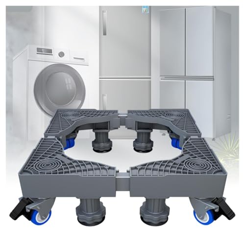 WXJHNYBS Soporte Lavadora Ajustable Base Regulable para Nevera Acero Inoxidable Pedestales para Lavadoras Secadoras Secadora,4patas-4ruedas