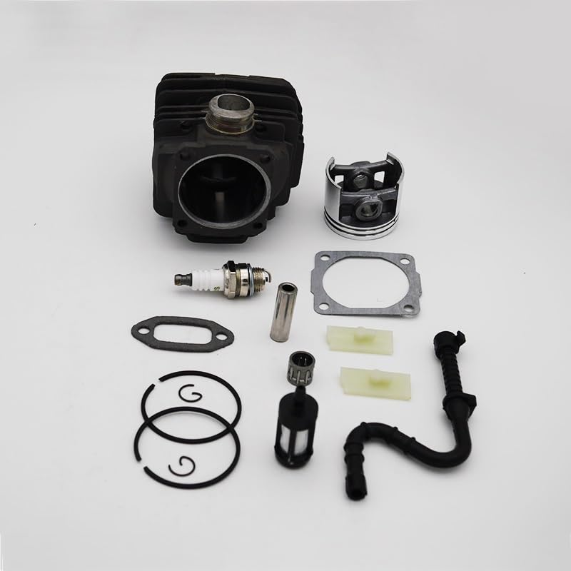 Piezas de jardín Pistón de Cilindro de 46mm, línea de Combustible, bujía Apta for Stihl 028 028AV, repuestos de Motosierra de jardín, Herramientas, Herramientas de jardín Piezas de jardín
