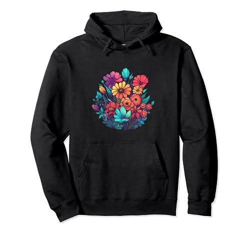 Fields of Elegance: Embracing Nature's Floral Tapestry Pullover Hoodie