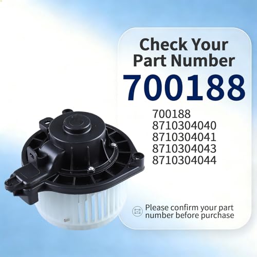 Image of HVAC Blower Motor with Fan - Compatible with Tacoma 2005-2015 - Front AC Heater Fan Assembly - Part Number 700188 8710304040 8710304044