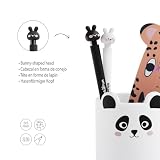 Back2Fun - Ołówek automatyczny dla dzieci z króliczkiem na górze, łącznie z 12 wkładami 2B, zabawne artykuły pa dla dzieci, ołówek 0,5 mm, przeznaczony do piórnika szkolnego lub jako prezent
