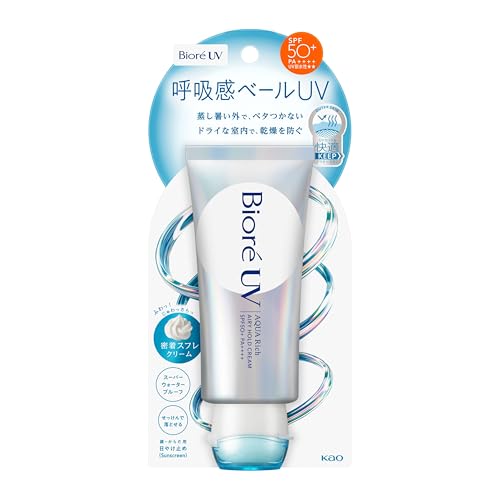 Crème solaire Biore UV Aqua Rich fini invisible SPF50 fluide léger 70 g