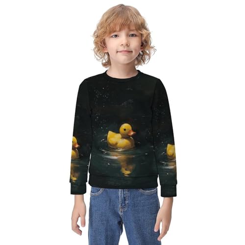 Rubber DuckChildren's Casual Pullover Sweatshirt Loose Fit7-9Y