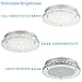 LED Ceiling Light,Auffel Minimalist Modern 11-Inch Surface Flush Mount Light Fixture Glass 4000K Daylight White Lamp 1980LM K9 Crystal Chandelier Lighting for Kitchen,Bathroom,Bedroom,Hallway