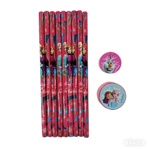 Image of Frozen 11 pcs Stationery Set Pencils, Eraser, Sharpener | Study Kit for Boys & Girls | School Gift Set | Return Gift