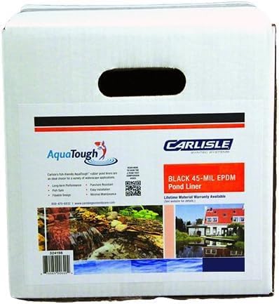 AquaTough Pond Liner with J-Test Protection 10 ft x 12 ft 45 mil Epdm