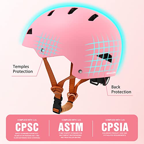 Whalezon Kids Toddler Bike Helmet Ages 3-5-8-14 Youth, Dual-Certified Cpsc Astm Skateboard Bicycle Scooter Cycling Bmx Skate Helmets For Boys Girls #TOP2