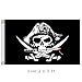 Dyung Tec Pirate Flag, 2 PCS 2' x 3' Skull and Crossbones Jolly Roger Flag for Outdoor