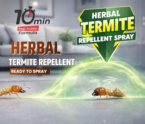 Image of Amish Herbal Termite Spray 250 ml|10 Minutes Formula |Removes Entire Termite Colony|Powerful 100% Organic No Chemical Termite Repellent Spray for Home Long Lasting Protection Instant Action