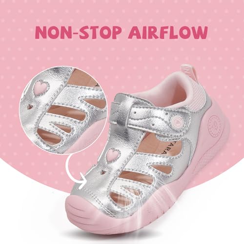 Toddler Boys Girls Leather Sandals Closed-Toe Outdoor Leather Athletic Shoes2