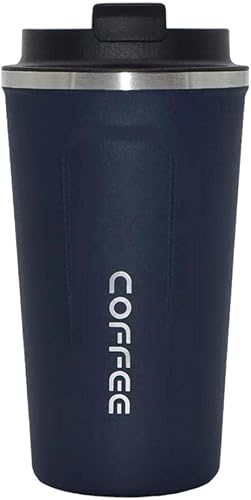 Tazas de café portátiles de acero inoxidable de 12 onzas vaso térmico de viaje de doble pared para café vaso de café aislado aislado al vacío para