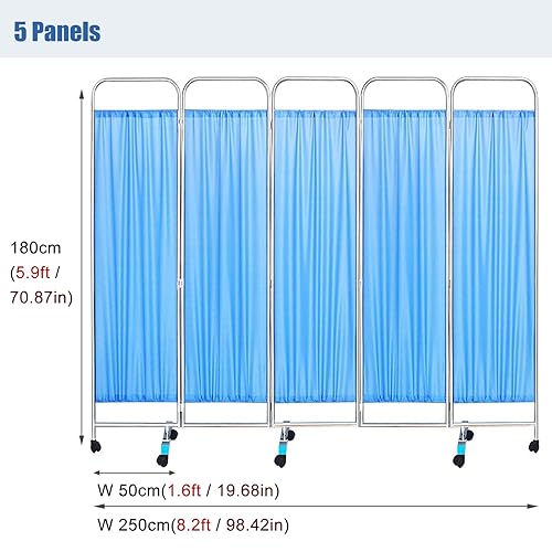 Cloison de lit bleue imperméable pour paravent de cabinet médical