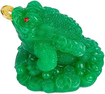 Feng Shui Money Frog, Decorazioni Lucky Money Toad, Ideali per Attirare Ricchezza, Portafortuna, Statua Money Toad, Rospo a Tre Zampe con Moneta per Scrivania, Inaugurazione della(S 6*6*5mm-bronzo