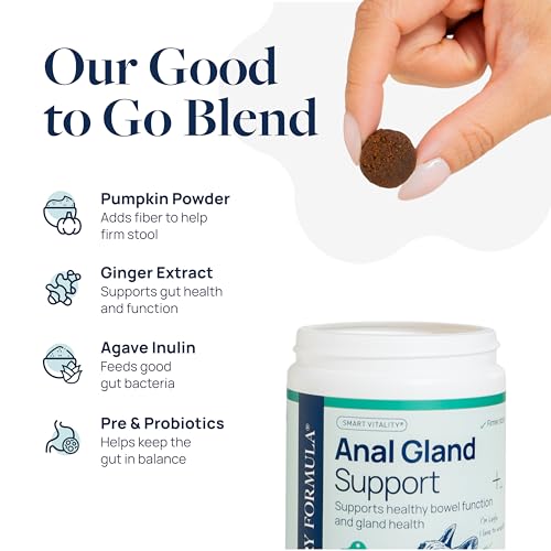 Image of Veterinary Formula Anal Gland Support for Dogs - Vet-Formulated No Scoot Chews with Pumpkin, Ginger, Agave Inulin & Probiotics - Supports Scooting, Stool Quality & Digestive Health, 120 Soft Chews