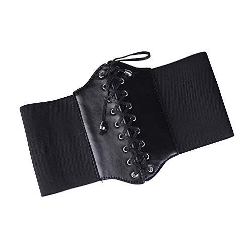 Ogquaton Corsé con cordones Cinturón elástico Cinturón Cinturón Elástico Banda ancha Elástico atado Corsé Cinturón negro Cover