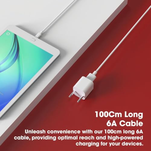 Image of Type-C Charging Cable White, USB to USB-C Fast Charging Cord, Data Sync Cable for Samsung, Android Smartphones, Tablets & Type-C Devices, Durable Long Charging Wire