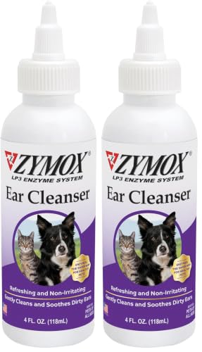 Image of Zymox Ear Cleanser Solution for Dogs and Cats, 4oz (Pack of 2)