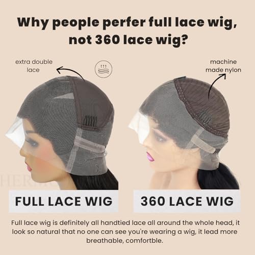 Miniatura 5 de Pelucas de cabello humano con encaje completo, ondulado, HD, transparente, hecho a mano, peluca de encaje entero, prearrancada, invisible, 12A,