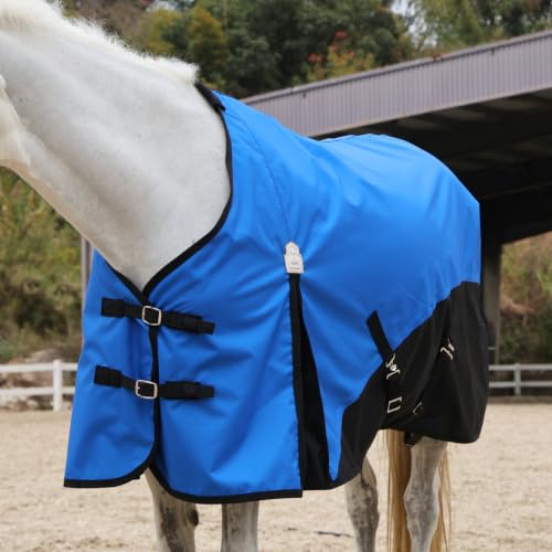 Image of BARN & STABLE 600D Ripstop Lightweight Horse Turnout Sheet No Fill,Water-Resistant & Breathable Horse Blanket for Spring and Mild Weather, with Anti-Rub Fleece Withers