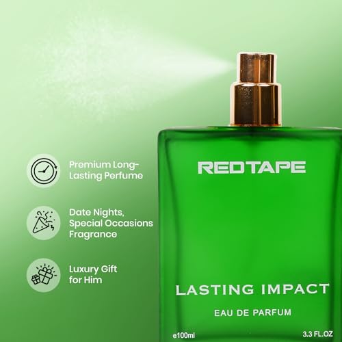 Image of Red Tape Lasting Impact Eau De Parfum for Men 100ml | Premium Long-Lasting Perfume | Fresh & Elegant Scent | Luxury Fragrance for Men | Ideal for Gifting | Best Gift for Him