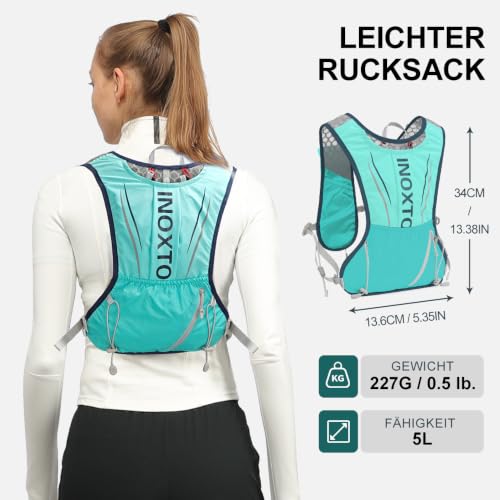 INOXTO Laufrucksack, 5L Leichter Trinkbeutel, geeignet für Outdoor-Wandern, Radwettbewerb, Bergsteiger-Trinkweste, Rucksack… – Ansicht 4