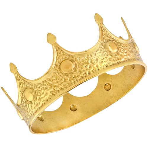 UPKOCH Diadema de Cumpleaños Vintage para Adulto Banda de Rey Retro Color Oro Antiguo Accesorio de Disfraz para Fiesta Baile de Graduación y Cosplay de Rey Adornos Decorativos con