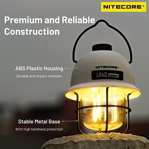 Lanterne NITECORE LR40 pour camping et randonnée avec recharge USB-C blanche - 4