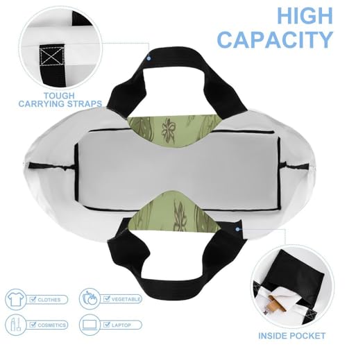 Blue Butterfly Tote Bag for Women - Reusable Foldable Grocery Shopping Bag, Crossbody Shoulder Handbag4