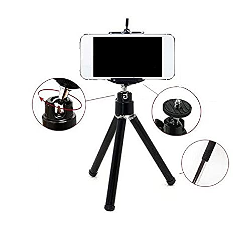 Compatible avec Samsung Galaxy S4 Zoom 1x Support Universel Dock De Bureau Tripod Trépied Détenteur Mobile Montage Noir Solide Léger Et Compact Portable Titulaire...