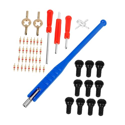 Mikinona 1Set Valve Stem Removal Tool Tire Valve Core Installer Puller Kit for Tubeless Tire Repair Durable Valve Tool for Passenger Motorcycles and Trucks