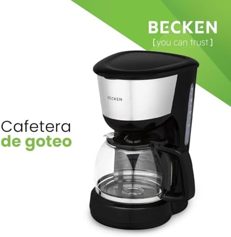 BECKEN - Coffee maker - Power 1000 W - Prepares up to 12 cups of coffee - Water level indicator - 1.25 l tank - Keep warm function