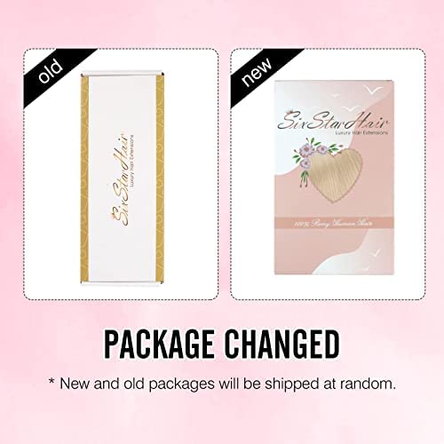 Image of Sixstarhair Balayage Hair Extensions Tape In With Double Sided Tapes Remy Human Hair Tape In Hair Extensions Balayage Ash Brown Fading to Ash Blonde [B8-60 22inch]