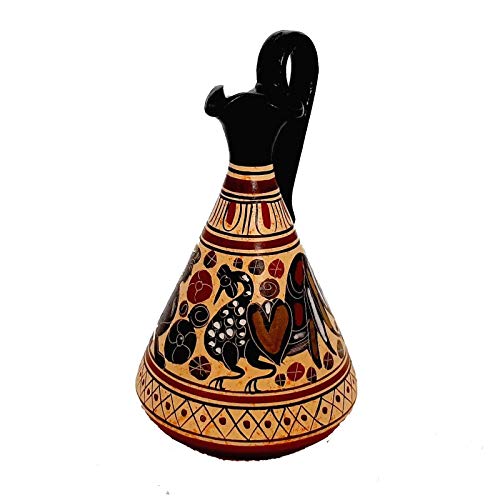 Set aus 2 korinthischen Vasen, 13,5 cm, antike griechische Keramik