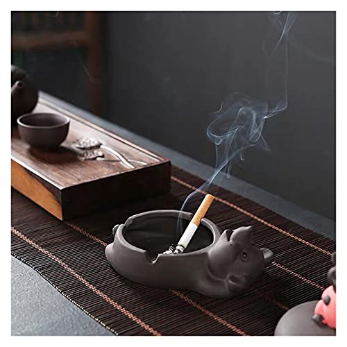 Cendrier argile violette anti cendre volatile solution déco pour table basse