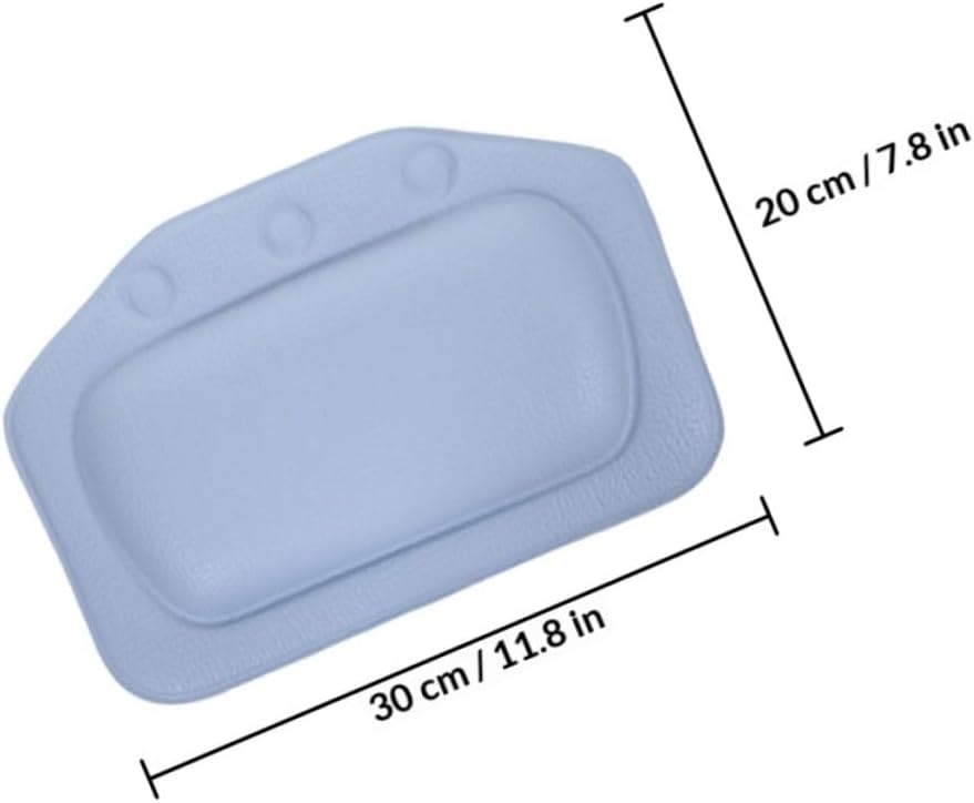 Bathroom Soaking Tub Pillow 2pcs Foam Bathtub Head Rest Pillows Blue and White for Home Spa and Hotel Bath Relaxation