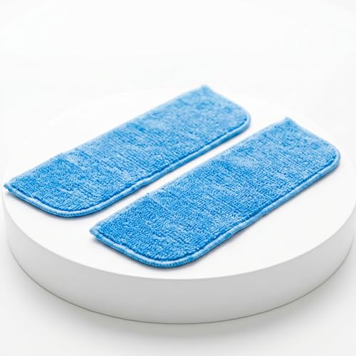 Image of DOMESTICA Wet and Dry Mop Accessory | Microfiber Pads | Reusable, Washable, Compatible with Trio Sweep Wet and Dry Mop | for All Floor Types - White (Pack of 2)