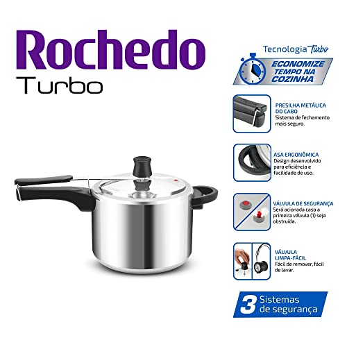 Rochedo Turbo Panela Pressão Polida 4,5L