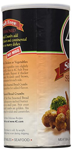 4C Salt Free Seasoned Bread Crumbs-12 Oz - Pack Of 3 #TOP3
