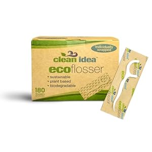 EcoFlosser – Individually Packaged – 180 Picks – Floss Pick – Dental Floss Picks – Plant Based – Floss Stick
