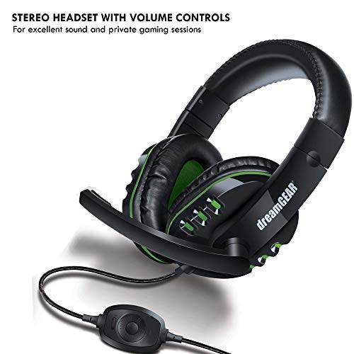 dreamGEAR 8 in 1 Gamers Kit for XBOXONE: Includes Charging dock/USB/Gaming Headset/Protective Covers and (2) 800 mah Rechargeable batteries (6631)