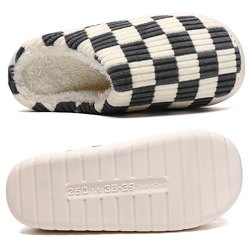 Image of Guyarns House Slippers for Women & Men - Fuzzy, Casual Indoor /Outdoor Shoes with Memory Foam & Faux Fur Lining