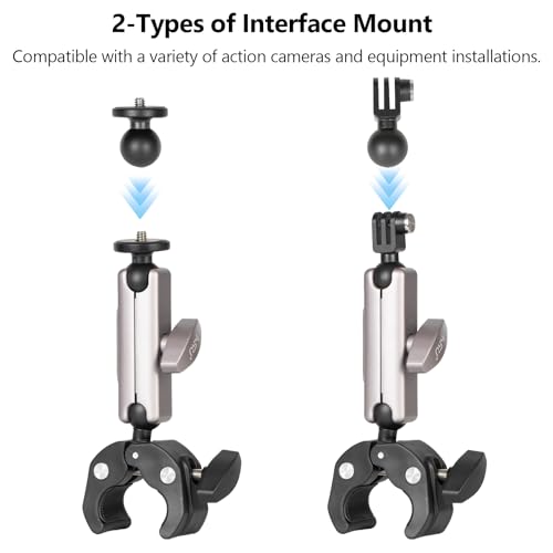Image of HSU Magic Arm Clamp Double Ball Head Adapter 360 Handlebar Mount